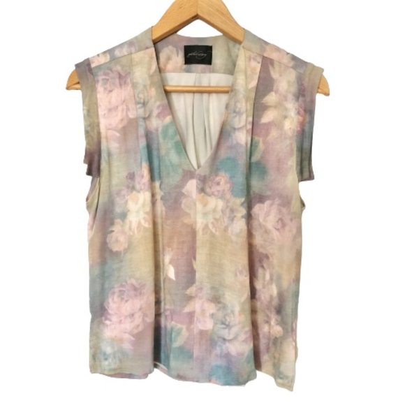 RACHEL COMEY Floral Watercolor Tie-Dye Ombre SML - Picture 2 of 12